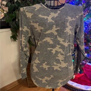 JACKSON Gray and Tan Patterned Shirt